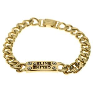 Celine Logo Plated Bracelet Gold Chain